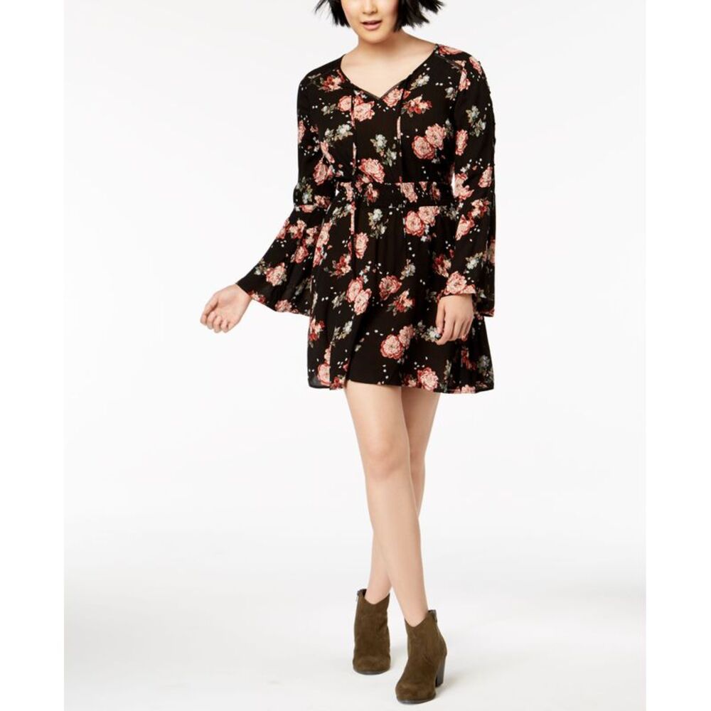 American Rag Juniors Lace Up Bell Sleeve Dress